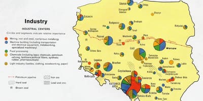 Kaart van Polen natuurlijke ressources